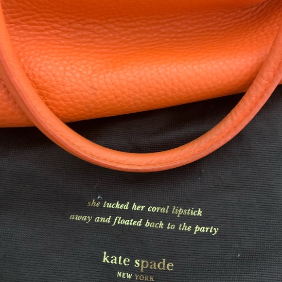 Kate spade leather orange crossbody purse - Picture 10 of 11